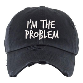 I'm The Problem Hat | Distressed Baseball Cap or Ponytail Hat | Country Music Fan Gifts | Funny Hats | Sarcastic Cap