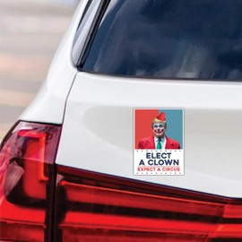 Elect A Clown Expect A Circus Magnet, Resist Hate Magnet, Anti-Trump, Resist Racism Car Magnet, Resist Fascism Vehicle Magnet, VP13888-6" x 4.5"