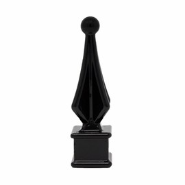 Address America Fence Finials Four Sided Spire Finial - Aluminum - Black 1/2" 10 ct - FF