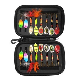 Trout Bait, Trout Spoon, 16 Pieces, Artificial Bait, Spinner, Blinker, Fishing Lure Set, 2.5g/3.5g/5g, Fishing Accessories, for Pike, Zander, Perch, Trout