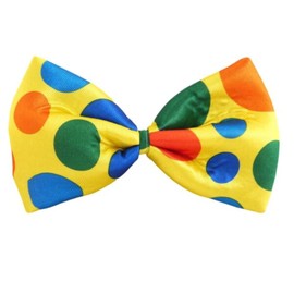 FNA FASHIONS Vibrant Jumbo Clown Bow Tie - One Size Fits Most - Perfect Accessory for Parties, Costumes & Fun Events