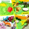 Jungle Sensory bin,Safari Animal Figures Playset Toys,Wild Forest Sandbox,Desert Animals