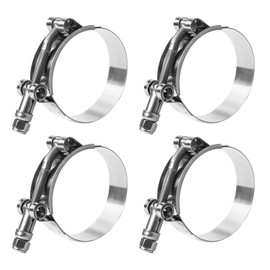 T Bolt Hose Clamp 2 Inch, MinerGuy Stainless Steel, Working Range 57mm - 65mm for 2" Hose ID, Turbo Intake Intercooler Hose Clamp, 4 Pack