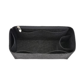 Takusan Shopping Inner Bag, Bag-in-Bag, Felt, Horizontal, Organization Goods, Freestanding, Small Storage, Tote Bag, Shoulder Bag, Prevents Deformation (Gray)