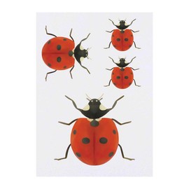 4 x 'Ladybird' Temporary Tattoos - Water Resistant, Skin-Safe, Non-Toxic Transfers, Mixed Sizes (TO00014803)