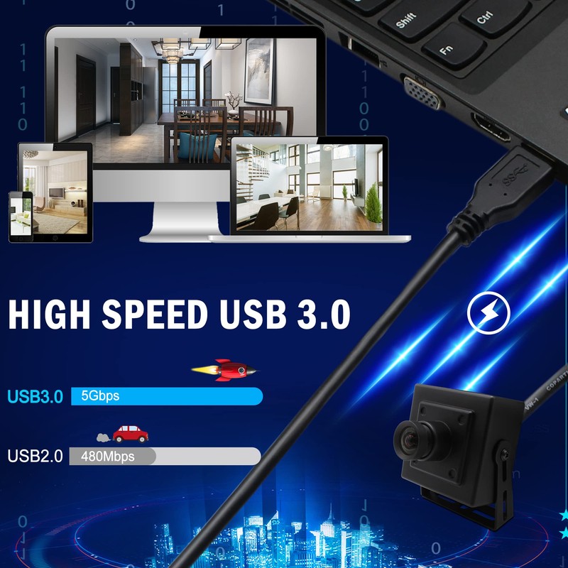 2MP USB3.0 USB Camera with IMX291 Sensor,High Resolution 50fps Webcam