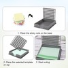 Tinoaly 2pcs Sticky Note Holder with Line Stencil, ABS Plastic