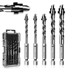 Lytool Tungsten Carbide Porcelain Tile Drill Bits Set with 1/4" Hex Shank