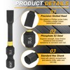sourcing map 2pcs SL6 Slotted Impact Screwdriver Bits 6mm Slotted