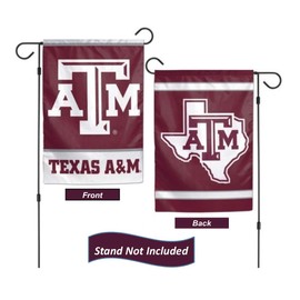Texas A&M Garden Flag 12.5 x 18 Inch Double Sided College Yard Banner Flag Is Printed in the USA and Licensed by Wincraft