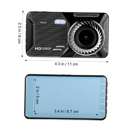 Tofficu Touch Screen Dual Lens Car Dash Cam Front and Rear Vehicle Dvr Recorder with Loop Recording Parking Monitor High Definition Video Capture for Enhanced Safety