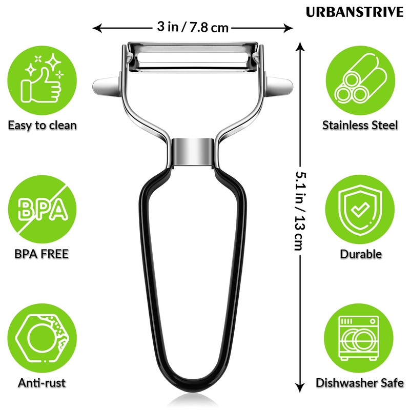 Urbanstrive Stainless Steel Y Shaped Vegetable Peelers For Kitchen, Heavy