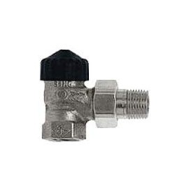 Heimeier Thermostat Valve, Standard Angle Valve DN 15 (R 1/2), Nickel-Plated Gunmetal