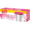 Glad Glad Odorshield Small Drawstring Trash Bags, 4 Gal, Pink,