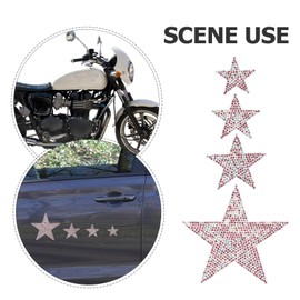 Mobestech 4pcs Star Car Stickers Vehicle Decals Stylish Auto Stickers Creative Design Easy Application Automotive Decals