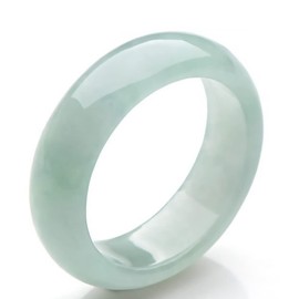 DNTENG Natural A Grade Jade Band Ring Burma Jade Rings for Women Men, Myanmar Type A Jadeite Jewelry Gift Engagement Ring(Ring Size:4-12), US SIZE 6, Stone, Chalcedony