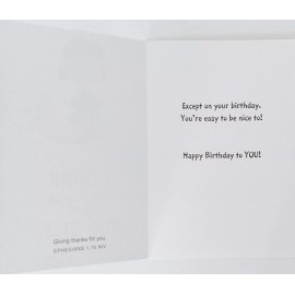 Peanuts LUCY HAPPY BIRTHDAY Religious Christian Greeting Card - Funny Cute