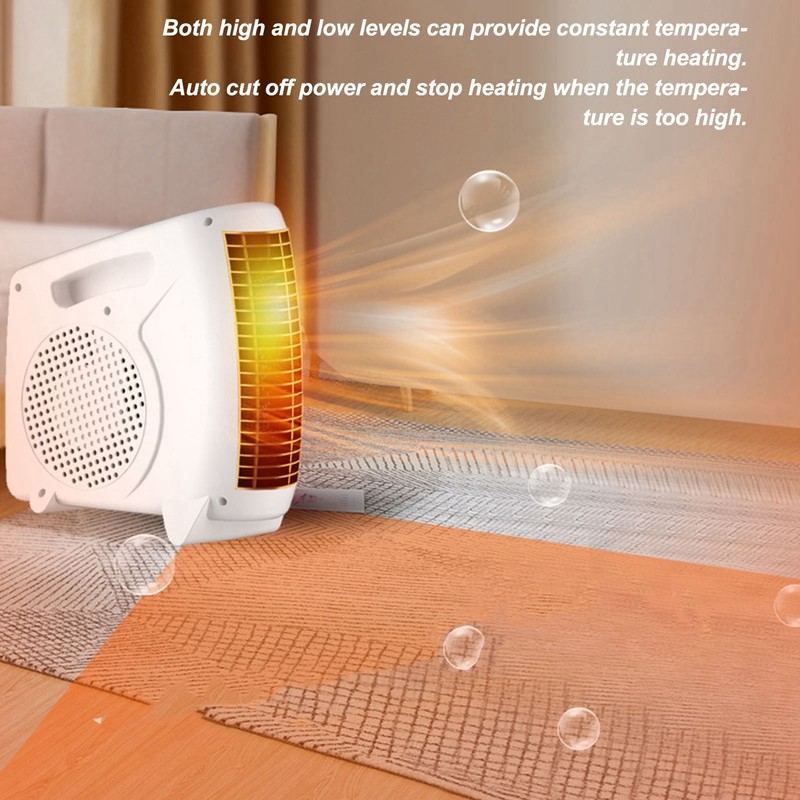 Portable Fan Heater Quick Heating Adjustable Temperature Mini Space Heater