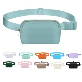 Lulu Bag for Women Men with Adjustable Strap，Fanny Pack Lemon Dupes are Everywhere, Waterproof Crossbody Fashion Waist Bag for Workout Hiking Running Travel (Lake Blue)