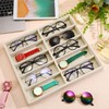 Batiyeer Sunglasses Organizer Storage Tray 10 Grids Eyewear Watch Holder