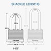Puroma Lock 3 Pack Padlocks, 1-1/2” Long Shackle Heavy-Duty Locks