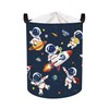 Space Rockets Laundry Hamper Cartoon Astronaut Large Storage Basket Planet