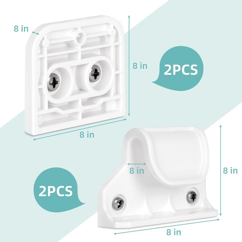 Miumoon No Drill Retractable Baby Gates Parts, Large Size No
