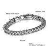 Cupimatch 6mm Wide Curb Chain Bracelet for Men Women Silver