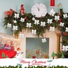 Hyran Pack of 10 Christmas Tree Bows, Glitter Christmas Bows,