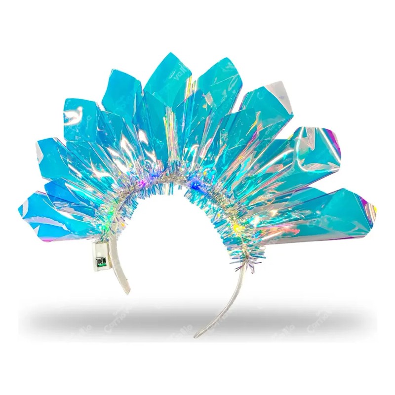 Diadema Tornasol Luz Led Corona Festival Fiesta Batucada