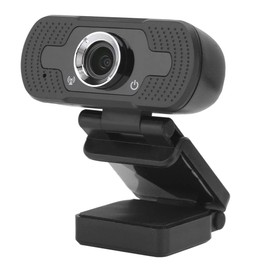 Desktop Webcam 11×9×6 Webcam Computer Camera with Microphone for Pc Laptop Desktop Video Call W8 1080p Black