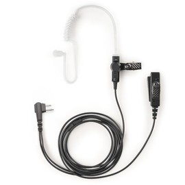 Wireless Headset as Radio Accessory | Security Headset for Motorola GP300, Motorola DP1400, Motorola CP040 and More | PTT Headset with In-Ear Sound Tube and Bayonet Closure for Heavy Loads