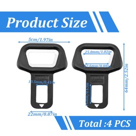 DOKRIN Accessories for car seats, 4 pieces car parts lock buckle buckle clip extension plug buckle bottle opener key ring