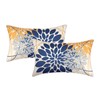 Upholstery Cover Navy Blue Yellow Autumn Cushion Covers 30 x