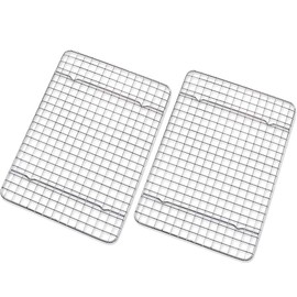 U Chef Juego de 2 Rejillas de Refrigeración, Estantes de refrigeración de Alambre de Acero Inoxidable, Aptos para Hornear y Cocinar (20x30 cm)