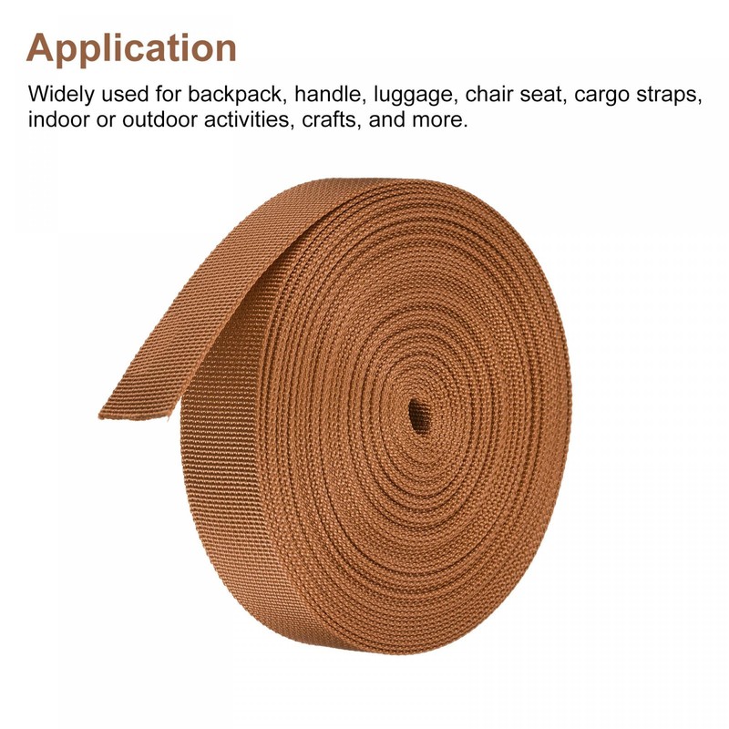 sourcing map Flat Nylon Webbing Strap 1 Inch 10 Yards