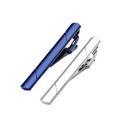 2 pieces, classic tie clips, men's tie clip, tie clip set for weddings, for Valentine's Day, anniversary, party, meeting, dating, wedding, silver