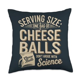 Cheese Balls Serving Size One Bag Of Cheese Balls Throw Pillow