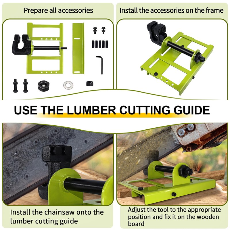 Zihvfzu Vertical Portable Chainsaw Wood Cutting Tool, Lumber Cutting Guide