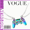 GAUEIOUR Game Controller Necklaces,Magnetic Couple Necklaces, 2-Pack Split Magnetic Colorful