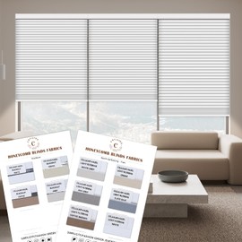 Motorized Cellular Shades, Canisteo Blackout Smart Honeycomb Blinds Compatible with Alexa/Google Home/Homekit, Cellular Shades with Remote Control, Fabric Sample