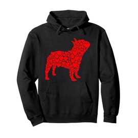 French Bulldog Love Frenchie Dog Valentine's Day Pullover Hoodie