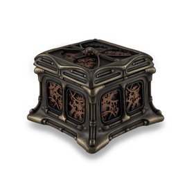 Veronese Design Steampunk Butterfly Bronze Finish Trinket Box Stash Box