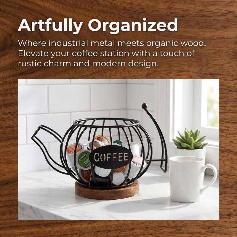 Coffee Pod Holder for Countertop, K Cup Storage Organizer with