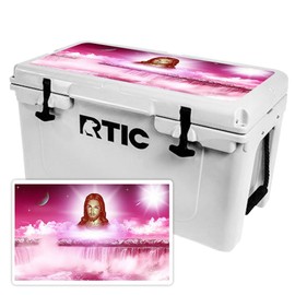 MightySkins (Cooler Not Included) Skin Compatible with RTIC 45 Cooler Lid (2017 Model) - Jesus | Protective, Durable, and Unique Vinyl Decal wrap Cover | Easy to Apply | Made in The USA
