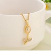 Collar Tulipán Chapa de 18K caja con rosas,regalo para ella,san