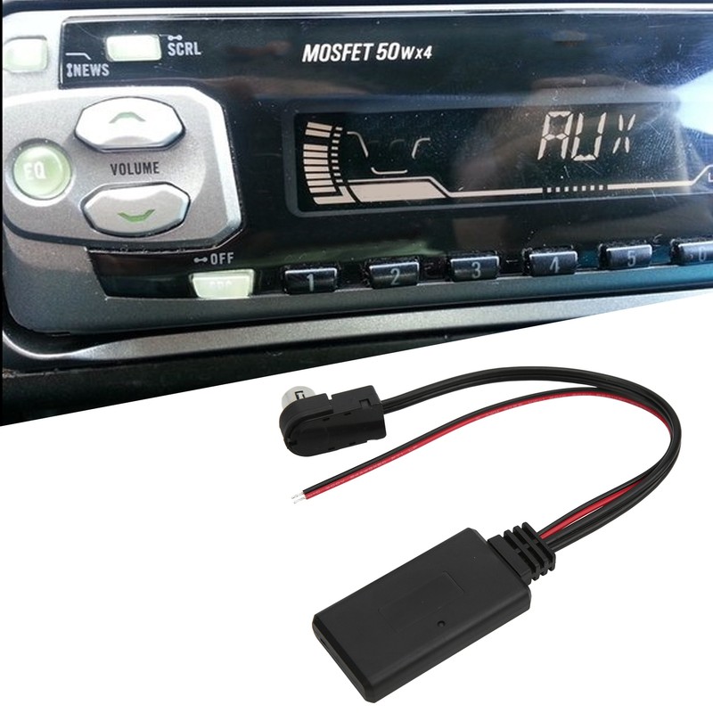 Car Bluetooth5.0 AUX IN Module Wireless ABS Black Heatproof Antiaging