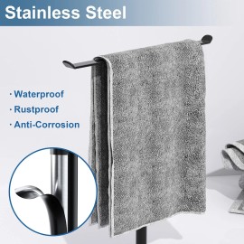 Unbranded T-Shape Stainless Steel Towel Rack Stand Durable Waterproof Hand Towel Holder