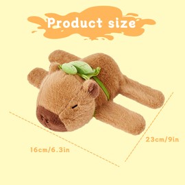 GWAWG Capybara Plush Toy Snap Bracelet Carrying a Turtle Backpack, Capybara Plush Slap Bands Toy, Capybara Cuddly Toy, Snap Bracelet Gifts for Girls Boys