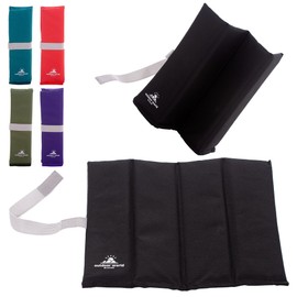 Outdoor World Folding Seat Mat - Heat Insulated, Waterproof, Moisture Resistant, Portable Seat Pad - Lightweight Seat Cushion for Outdoor, Camping, Park, Picnic, Hiking, Fishing, Beach, black